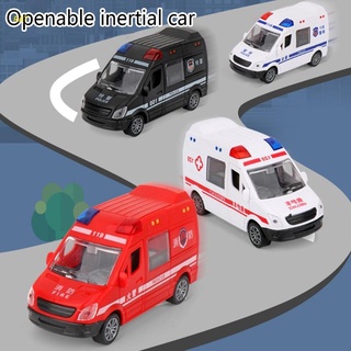 Rata Miniatura Educativa Inercia Coche Camión De Bomberos Ambulancia Vehículo Juguete Realista Fricción Tire Hacia Atrás De Policía Conjunto