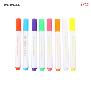 ove 8 colores fluorescentes líquido tiza rotulador rotuladores borrables led tablero de escritura de vidrio ventana arte