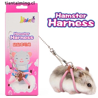 juego de arnés de hámster ajustable para mascotas pequeñas, con campanas, cuerda de tracción, hurones [cl]