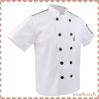 los hombres de verano ejecutivo chef abrigo chefwear cocina restaurante cocinar uniforme