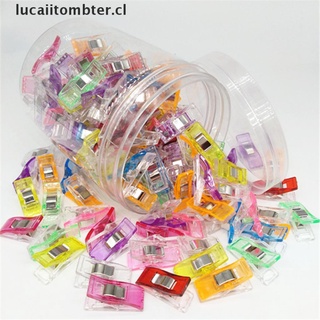 (nuevo**) 50 clips de plástico coloridos para costura, manualidades, colchas, clips de plástico, paquete de abrazaderas lucaiitombter.cl
