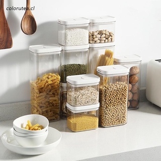 col Airtight Food Storage Containers Plastic Cereal Containers with Easy Lock Lids for Kitchen