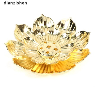 [dianzishen] soporte para incienso de oro, diseño de budismo, línea de loto, incienso, base de templos. (2)