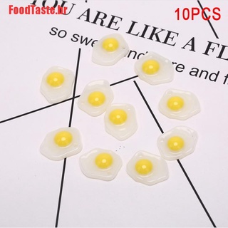 Charms [FoodTaste]juego de colgantes de resina para huevos fritos, 10 unidades, joyería