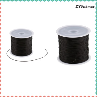 2 rollos de 60 m elástico negro salón tejido de pelo coser decoración hilo para peluca trama costura extensiones de pelo