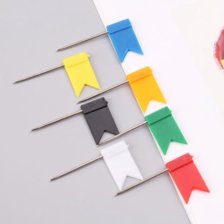 p.cl 160Pcs Multi Color Flag shaped Push Drawing Pins Notice Cork Board Map Marker Thumbtack Pins Office Supplies (6)