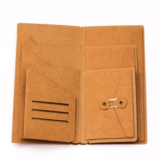 Business Card Holder File Folder Filler Papers Traveler Notebook Kraft Paper Pocker Passport Holder