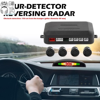 4 Sensores De pantalla Led con Sensor De estacionamiento De reversa De coche Sistema De Monitor De Radar