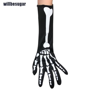 [Willbesugar] Punk Skeleton Guantes Niños Niñas 3D Huesos Manos Disfraz De Halloween Cosplay [Caliente] (3)