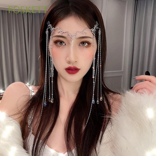foskett nuevo cristal pasador accesorios para el cabello diamantes de imitación cuentas clips de pelo nupcial hueco brillante diademas niñas estilo chino borla horquilla/multicolor