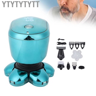 Ytytytytt-Juego De Maquinilla De Afeitar Eléctrica USB Recargable Impermeable Multifuncional 6 En 1 Para Hombre