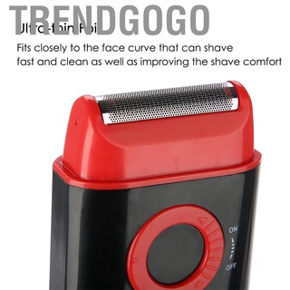 Trendgogo afeitadora eléctrica Ultra-delgada de papel de aluminio Pop-up barba Trimmer AA batería de energía de afeitar maquinilla de afeitar para los hombres (8)