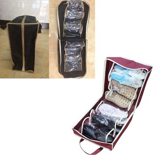 caja de zapatos portátil no tejida plegable de viaje zapatos de almacenamiento