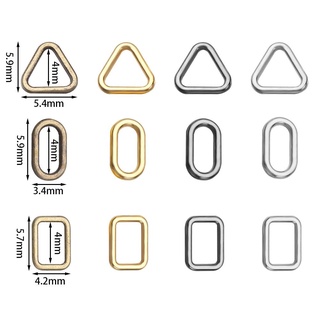 PANDORA 20pcs 4 Colors Doll Bag Buckle Newest Luggage Hardware Square/Triangle Buttons Accessories Mini Ultra-small Tri-glide 4mm Diy Dolls Bag/Multicolor (3)