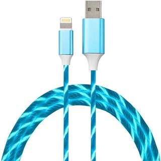 1m Lightning a USB para iPhone iPad Cable de carga LUnique Cool LED teléfono móvil Cable de carga