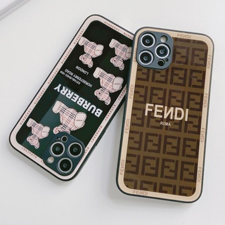 Fendi Burberry-Carcasa Protectora Completa Para iPhone 12pro Max 11 pro XS XR XSMAX 7 8 Plus