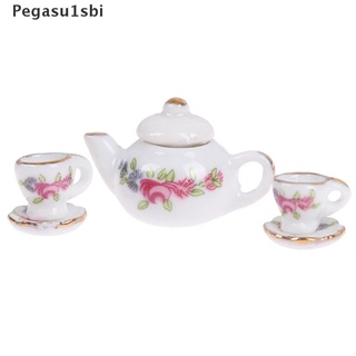 [pegasu1sbi] 40 unids/set 1:12 casa de muñecas miniatura vajilla porcelana cerámica taza de té platos calientes