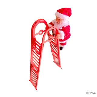 juguete eléctrico de navidad santa claus escalera de escalada con batería muñeca de peluche decoración de navidad para su hogar