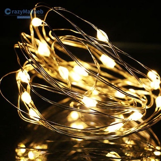 Crazymallueb❤2m 20 LED de alambre de cobre cadena de luz romántica cinta de hadas lámpara de decoración de navidad❤iluminación