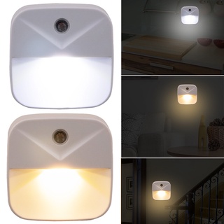 luz sensor de control led luz de noche mini cuadrado dormitorio inodoro lámpara enchufe ee.uu.