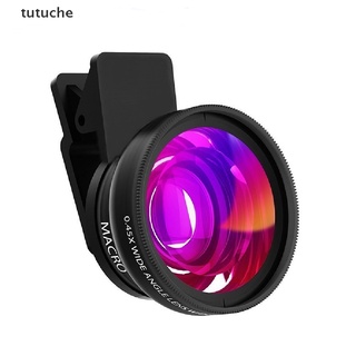 tutuche 2in1 lente 0.45x gran angular+12.5x macro lente profesional hd teléfono cámara lente cl