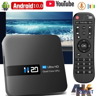 H20 Android10.0 Smart Set Top Box HD Media Player Smart Streamer Quad Core TV Box 4K