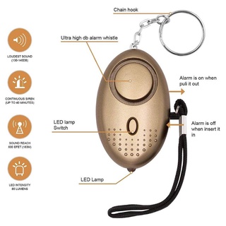 Ctxl Safe Sound Personal Security Alarm Key Chain PU Circle Tassel Pompom Wristlet (4)