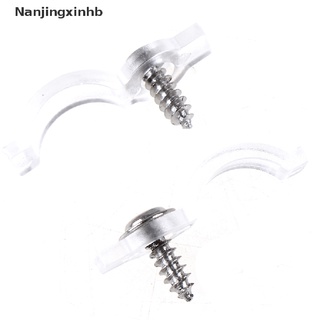 [nanjingxinhb] 100 piezas soporte de montaje 8/10 mm clip de fijación para 5050 5630 led tira de luz + tornillo [caliente]