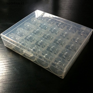 caja con 25 bobinas vacías transparentes, máquina de coser, carrete brother baby lock individual [cl]