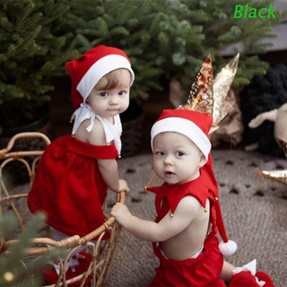 Negro 3 piezas de ropa acrílica de bebé ropa de fotografía de navidad ropa adecuada para bebé recién nacido perfecto para recién nacido fiesta disfraz