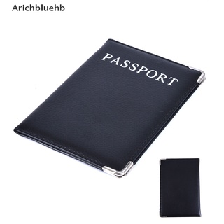 (arichbluehb) casual cuero pu pasaporte cubre pasaporte tarjeta de identificación de viaje titular de pasaporte caso cartera en venta