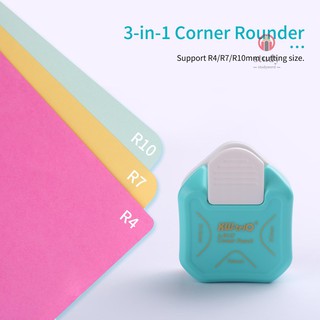 <En STOCK> KW-trio 3 en 1 esquina Rounder Punch R4/R7/R10mm recortador de esquina redonda cortador para tarjeta foto papel laminado bolsas
