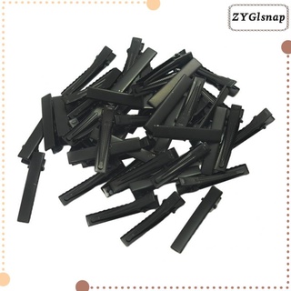 50 clips de metal para el pelo de un solo pin cocodrilo clips hebilla clips cielo negro accesorios (1)