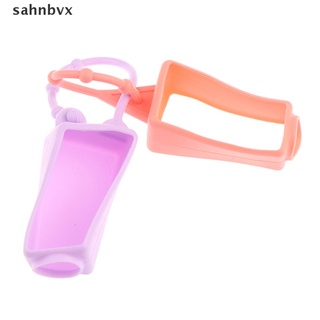 [sahnbvx] Silicone Cover Hanging Hand Sanitizer Cover Candy Color Hand Bottle Cover [sahnbvx]