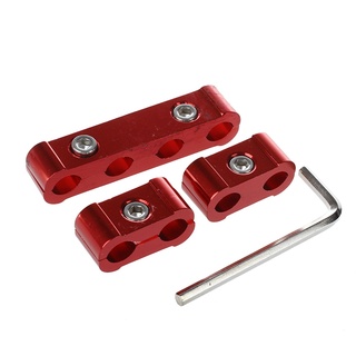 2 juego de cables de bujía del motor separador divisor de abrazadera kit para 8 mm 9 mm 10 mm - rojo y azul