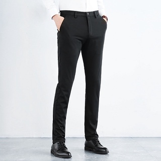(talla 28-40) más el tamaño de los hombres pantalones de oficina Slimfit pantalones largos de negocios CEO Casual Formal elástico pantalón de