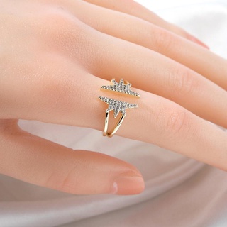 y anillo abierto de ocho puntas personalizado diamante de ocho puntas estrella anillo abierto