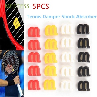 meetess 5pcs nuevo amortiguador de tenis al aire libre amortiguador de vibraciones amortiguador colorido silicona de alta calidad pro accesorios de personal raqueta de tenis /multicolor