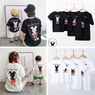 Niños/adultos familia camiseta de dibujos animados Mickey manga corta verano algodón camiseta top