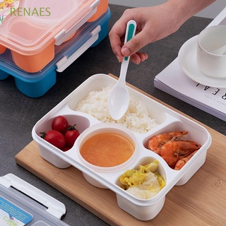 renaes home caja de almacenamiento de cocina vajilla caja de almuerzo portátil universal microwavable microondas plástico recipiente de alimentos/multicolor