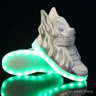 Alta calidad 25-37 luminoso zapatillas de deporte de carga USB LED zapatos de niños niños niñas luminoso tenis niños zapatos luminosos rnvW