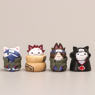 Naruto Figuras 8 Pçs / Set Anime Decoração Brinquedos Boneca De Presente Do Gato Versão Q Haro Sakura Coleção (6)