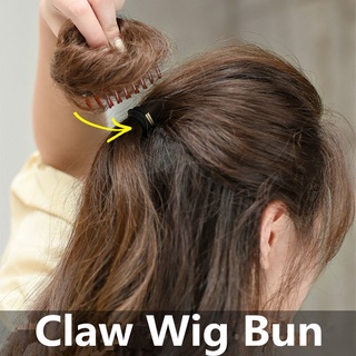 Peluca de mujer peluca rizada garra pelo pelo peluquero pelo sintético Natural negro marrón desordenado Chignon Donut rodillo Bun Clip-on H