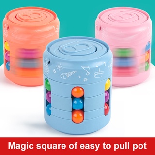 Can Cube Fidget juguetes mágicos coloridos frijoles dedo Spinning alivia el estrés herramienta de descompresión para niños y adultos