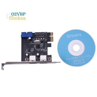 PCI-E to 2 Port USB 3.0 PCI Expansion Card 19-Pin/20-Pin External Pcie Card Adapter Support PCIE 1X 4X 8X 16X