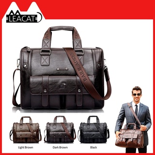 [nuevo] [leercat] Hombres de cuero negro maletín de negocios bolso de mensajero bolsas masculinas Vintage bolso de hombro de los hombres grandes bolsas de viaje caliente X ZC