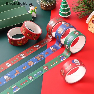 [Brightlight] 1pcs Feliz Navidad Enmascaramiento Cinta Washi Regalo De Vacaciones Adhesiva Decorativa [Venta Caliente]