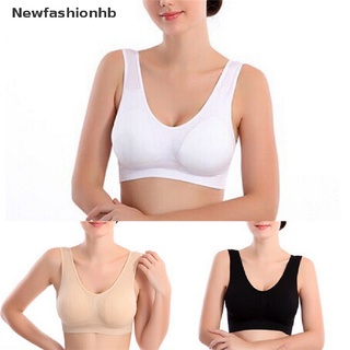 (newfashionhb) mujeres yoga fitness estiramiento sujetador sin costuras racerback deportes sujetador tops tanque en venta