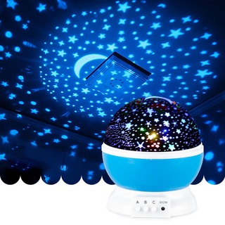 estrella proyector de la lámpara de los niños dormitorio led luz de noche bebé lámpara giratoria estrellada vivero luna galaxia proyector lámpara de mesa (6)