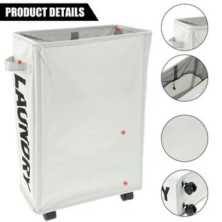 Cesta de lavandería con Universal 4 ruedas plegable ahorro de espacio cesta de almacenamiento bolsas de lavandería